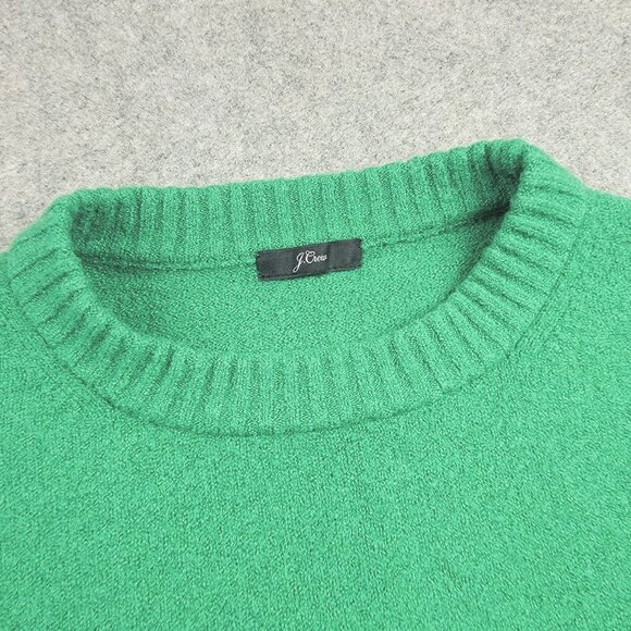 J Crew Sweater Womens Small Green Pullover Merino Wool Alpaca Blend Crewneck - Picture 2 of 11